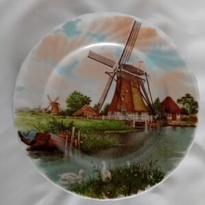 Vintage Royal Schwabap Handpainted Windmill Decorative Plate